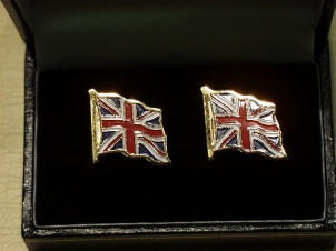 Union Jack enamelled cufflinks - Click Image to Close
